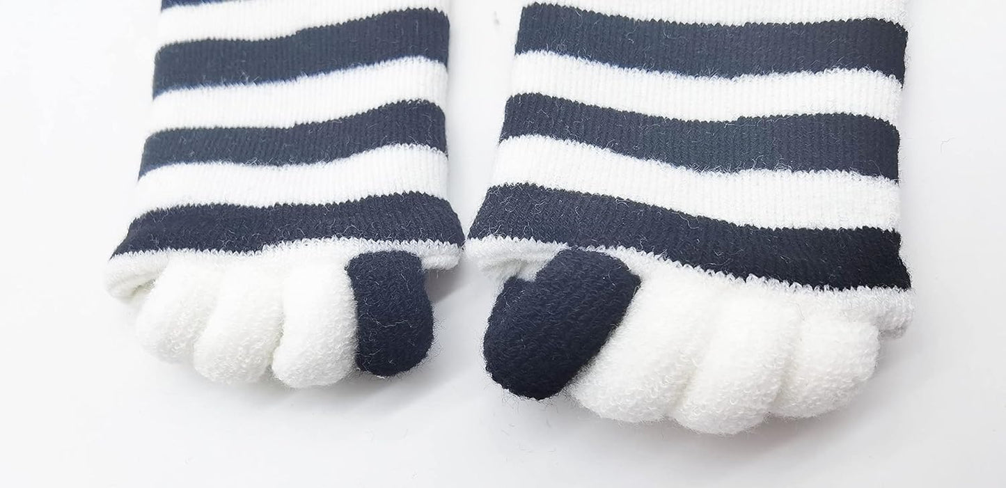 Women Toe Separator Socks Toeless Foot Alignment Socks for Yoga GYM Massage Pain Relief Improves Circulation Stretchy