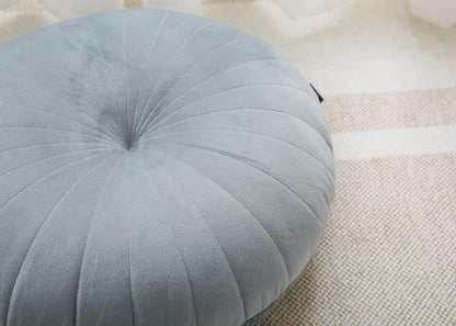 Floor Pillow Meditation Cushion Round Large Floor Pillows Seating for Adults, Velvet Thick Floor Cushions for Yoga Living Room Balcony Outdoor Tatami 18inches（Beige）