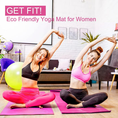 3 mm Thick Yoga Mat Bulk, Non Slip Exercise Workout Fitness Pad for Women Men, Gym Home Yoga Pilates, Easy to Clean, Sturdy PVC
