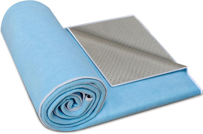 Hot Yoga Towel Non-Slip, 2 Pack Thick & Soft Yoga Mat Towel, Sweat Absorbent, with Grip Dot, 72" x 27", Yoga Towel for Hot Yoga, Pilates, Fitness and Gym Workouts, Light Pink