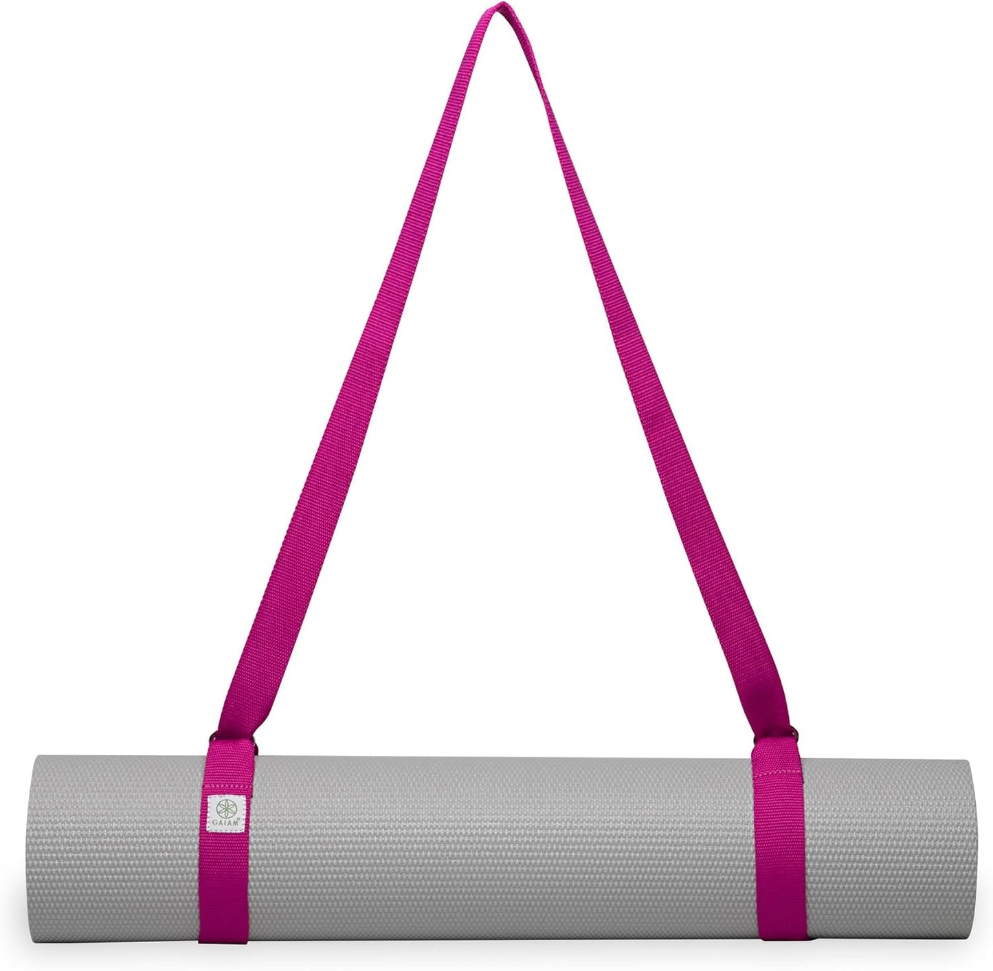 Gaiam Easy-Cinch Yoga Mat Sling - Durable Carrying Strap for Yoga Mat with Metal D-Rings for Secure Fit (No Mat Included)