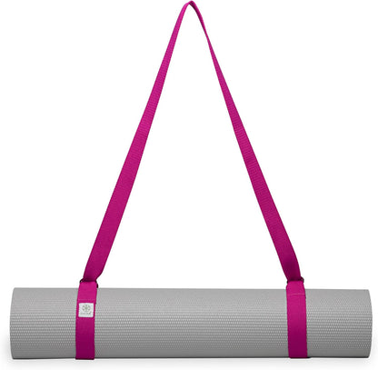 Gaiam Easy-Cinch Yoga Mat Sling - Durable Carrying Strap for Yoga Mat with Metal D-Rings for Secure Fit (No Mat Included)