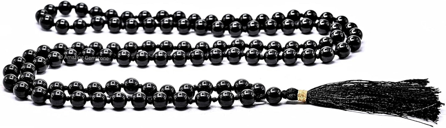 Amazing Gemstone 108 Beads Handmade Mala (Knotted, Rudraksha) - Colors A