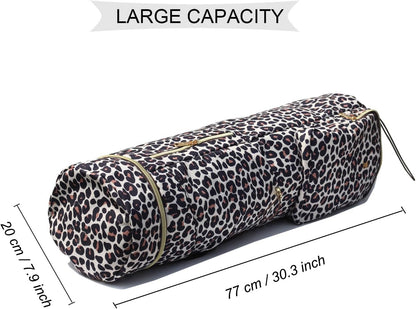ESVAN Yoga Mat Bag with Multi Pockets Drawstring Yoga Mat Carrier Pilates Exercise Multi-Functional Storage Bag