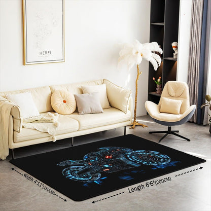 Feelyou Dirt Bike Area Rug 3x5 Kids Extreme Sports Green Honeycomb Living Room Rugs for Bedroom Boys Girls Teens Racing Motocross Rider Decorative Carpet Rug Non-Slip Motorcycle Indoor Floor Mat