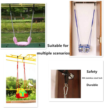 Short Straps Tree Swing Strap Hanging Kit,Hammock Straps 2 Pcs 9.84inches with 2 Pcs Heavy Duty Hook Clasps for Swing Hammocks Yoga Seat Sandbags Gym Equipment Pulley System