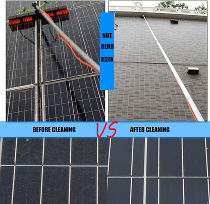 Professional Window Cleaning Kit with 30cm 180° Rotating Brush Extendable Pole Ideal for High Windows Indoor/Outdoor Glass Cleaning Tools StreakFree Shine