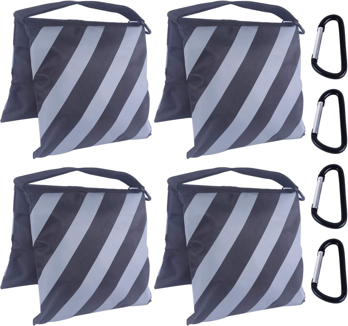 ABCCANOPY Photography Sandbag for Video Stand, Heavy Duty Weight Bags for Light Tripod, Camping Chair, 4 Packs (Black) No Sand