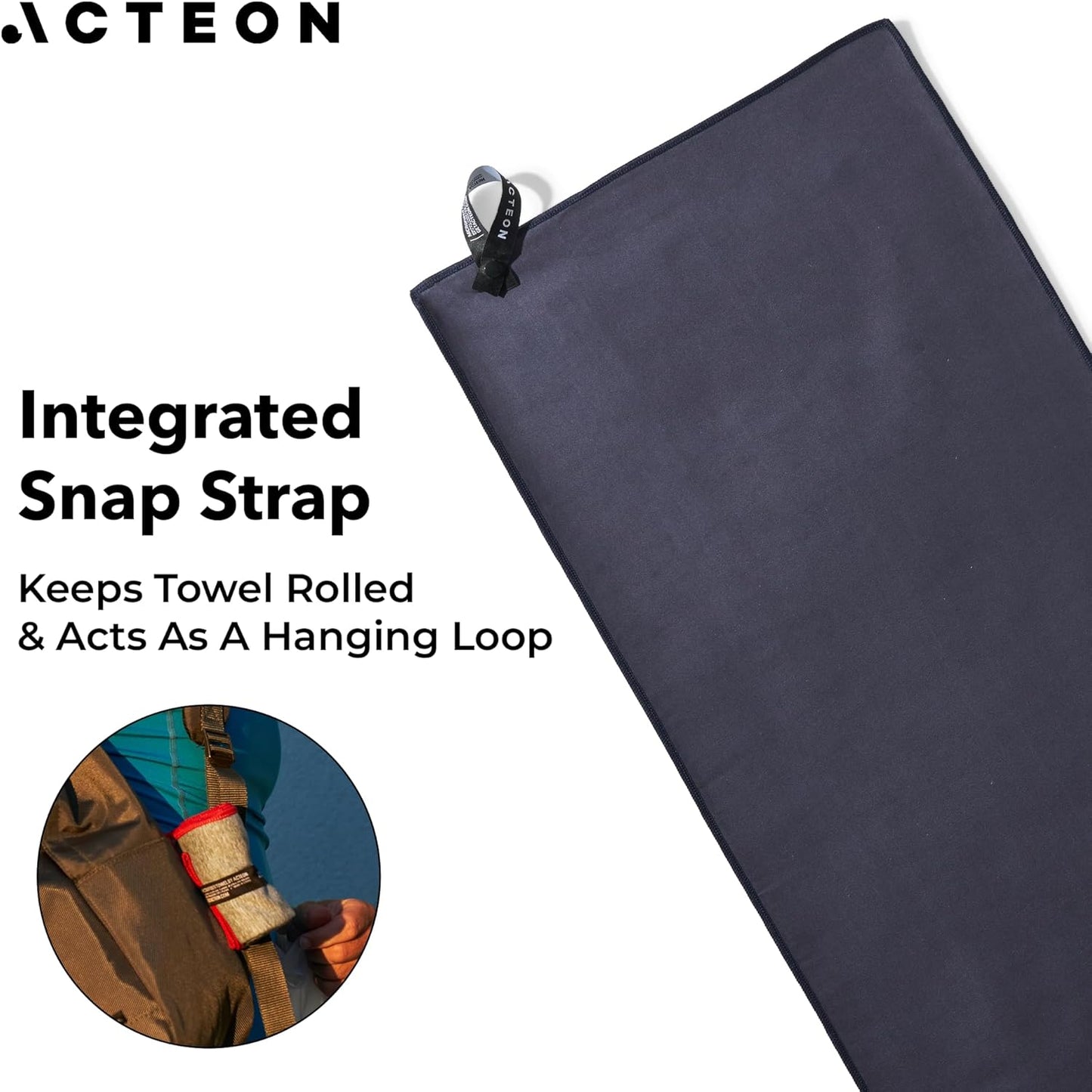 Acteon Microfiber Gym Towels 5 Pack, Quick Dry Silver ION Odor-Free Sweat Towel, Super Absorbent Fast Drying for Men & Women, Workout, Yoga, Running, Hiking, Travel – 16x30.5 Inch