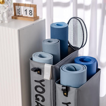 Yoga Mat Storage Rack, Yoga Mat Holder Accessories, Home Gym Equipment Storage Yoga Mats, Women Men Workout Equipment Organization with Wheels