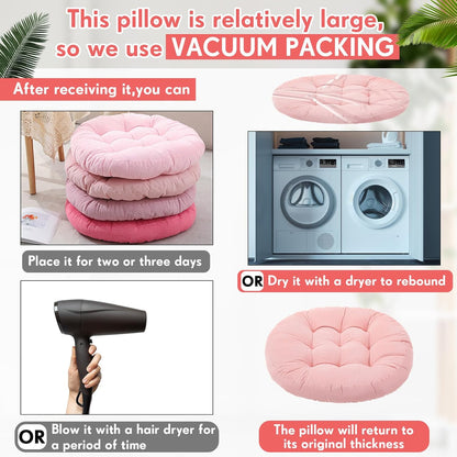 Jerify Floor Pillow Cushions Large Round Square Large Meditation Floor Pillow for Classroom Adult Meditation Picnic Party Seating Learning Daycare School(Square,Mixed Colors,4 Pcs)