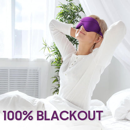 Sleep Mask - Total Blackout 3D Sleeping Mask, Super Lightweight & Silky Soft Eye Mask for Sleeping, Fully Adjustable Fit for Home, Office, Traveling, Meditation, Yoga, Pink, Mothers Day Gifts