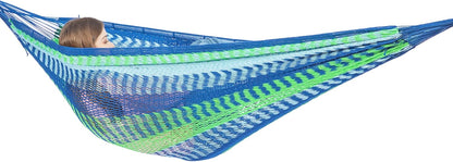 PNAEUT Handwoven Mayan Hammocks, Double Rope Hammock for Outdoor Outside & Indoor, Thick Soft 600 lbs Capacity Heavy-Duty, Includes Tree Straps, Carabiners & Carrying Bag (Nature, X-Large)