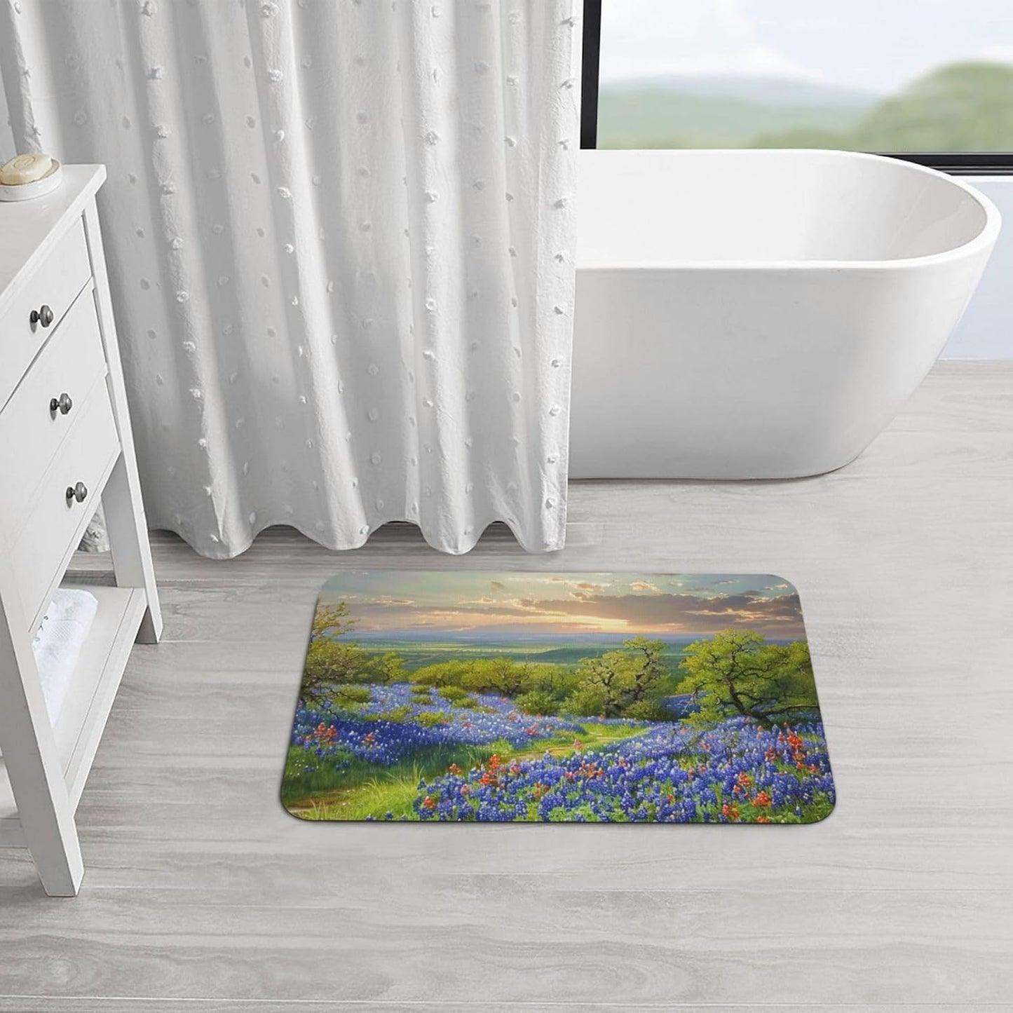 Skull Yoga Printed Rounded Corner Diatomaceous Doormat 31.5x19.7 Inch Bath Mat Rug Non Slip Shower Floor Mat, Absorbent Bathroom Rugs Mat for Anti Slip Shower Mat, Housewarming Gift