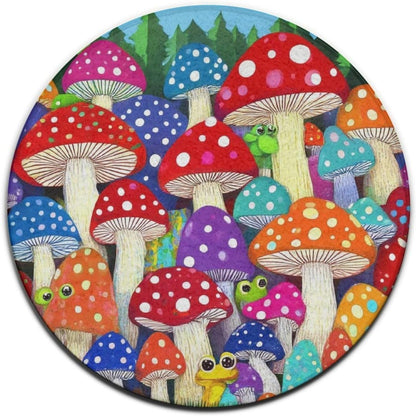 Home Decor Non Slip Kitchen Office Circle Rug, Machine Washable Modern Round Area Rug, Room Sofa Yoga Soft Round Carpet Purple Galaxy Trippy Space Astronaut Art, 36inch