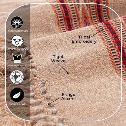 Meditation Shawl – Unisex Prayer Wrap, Large Scarf & Yoga Blanket – Soft, Lightweight & Multipurpose