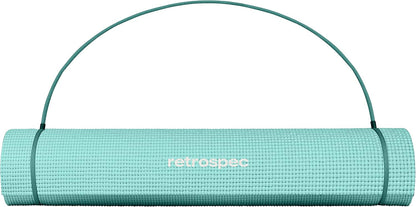 Retrospec Pismo Yoga Mat w/Nylon Strap for Men & Women - Non Slip Exercise Mat for Yoga, Pilates, Stretching, Floor & Fitness Workouts, .5mm Thick, Easy to Clean