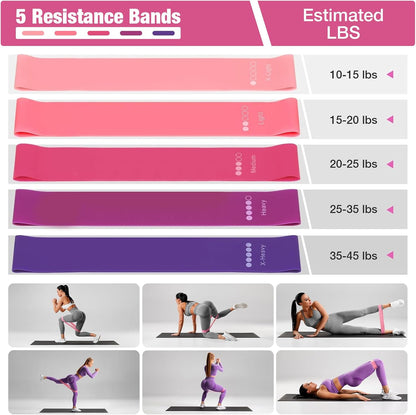 ASIEIT 13 PCS Pilates Kit for Women, Home Pilates Equipment with 5 Resistance Bands, 14'' Magic Circle, Pilates Ball and Ring, Compact Workout Set for Home Workout, Strength and Flexibility