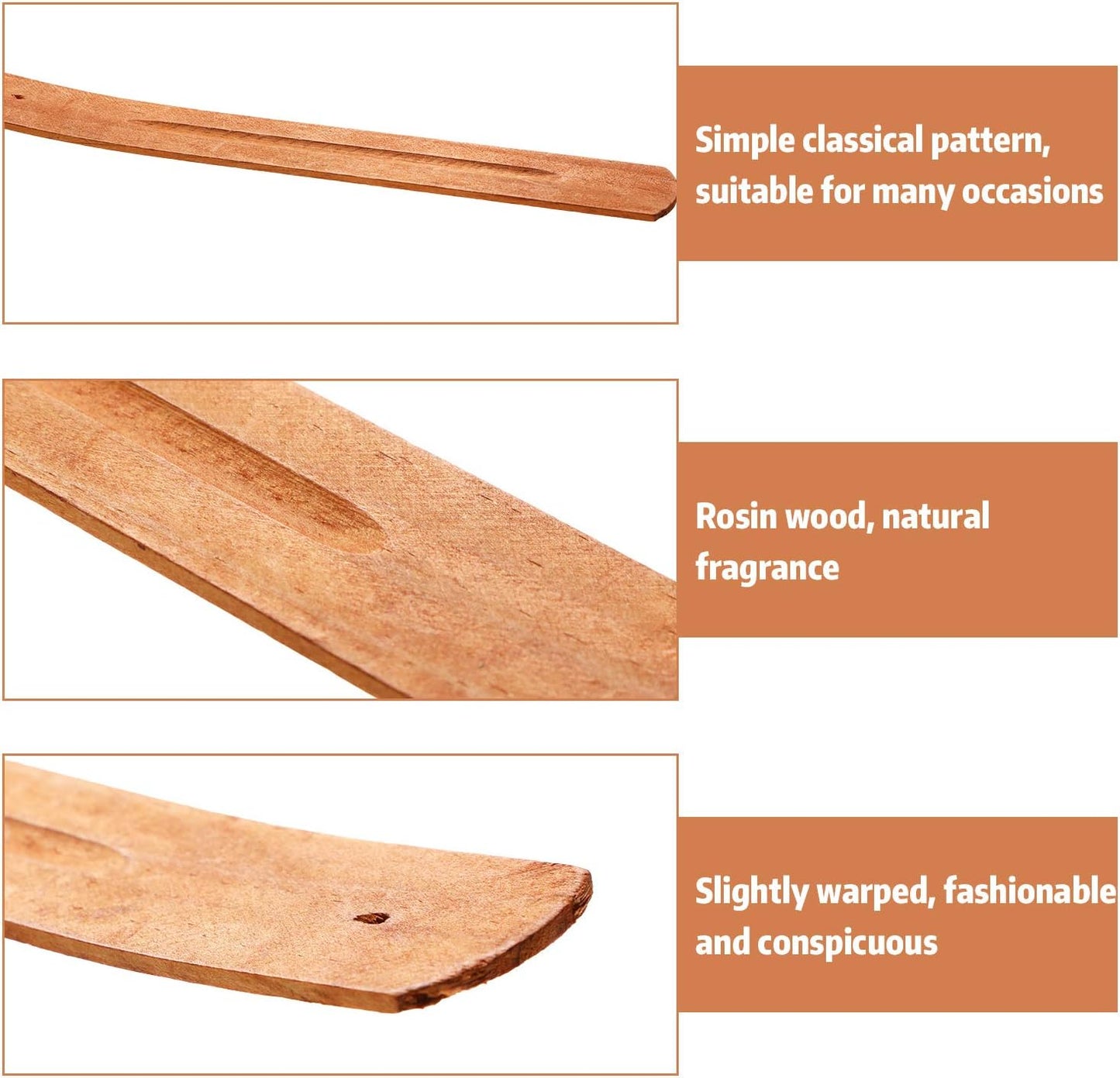 5 Pieces Incense Sticks Holder Incense Burner Ash Catcher, 9.06 Inches Long (Yellow Brown)