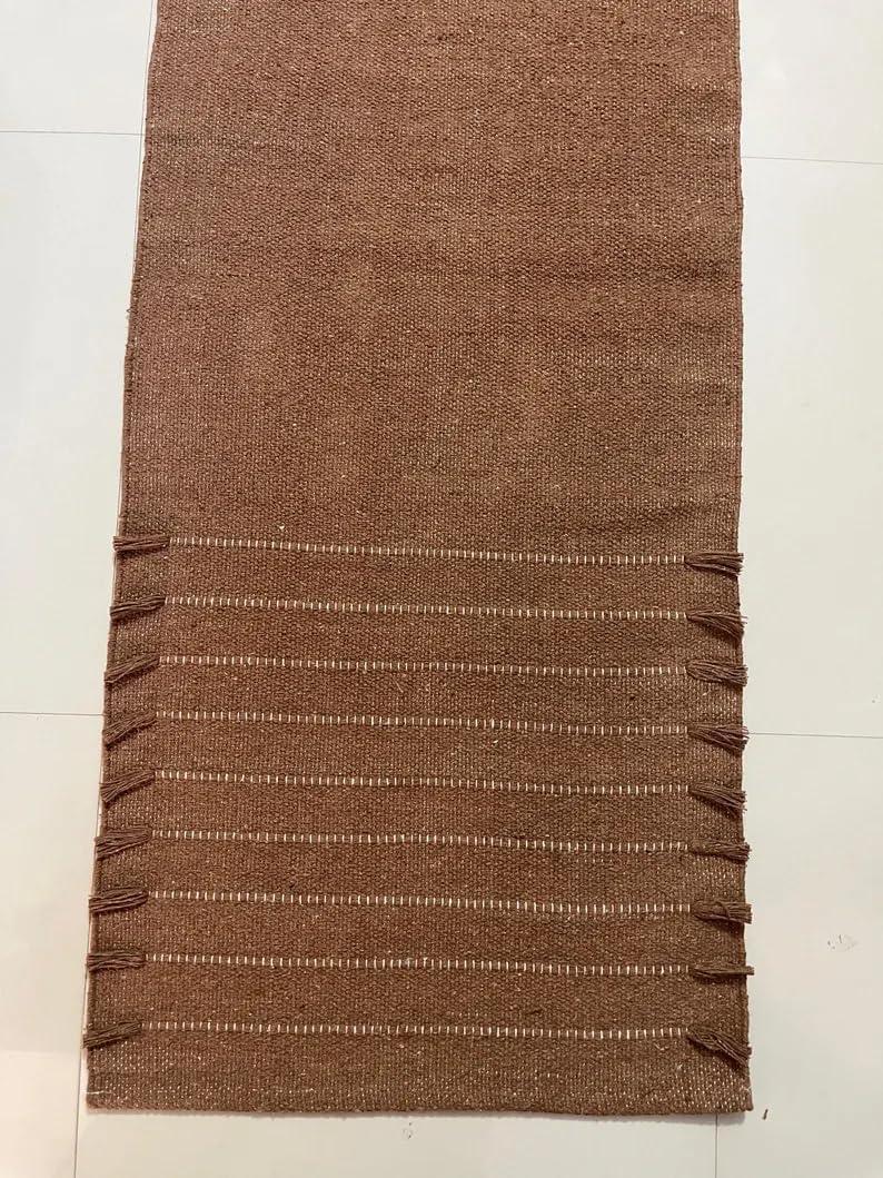Payal Rugs Cotton Yoga Mat - Eco-Friendly Hand-Woven Rug - Non Slip & Thick (24”x72”x5mm) for Yoga Everyday Fitness at Home - Comfortable Extra-Long