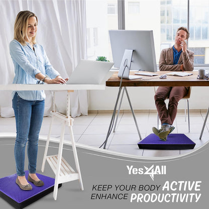Yes4All Balance Pad, Nonslip TPE Foam Balance Pad with Upgraded Sizes - L, XL, XXL Balance Mat for Fitness, Yoga & Stability Training - Multicolor Options