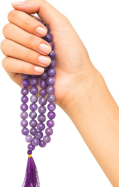 Amazing Gemstone 108 Beads Handmade Mala (Knotted, Rudraksha) - Colors B