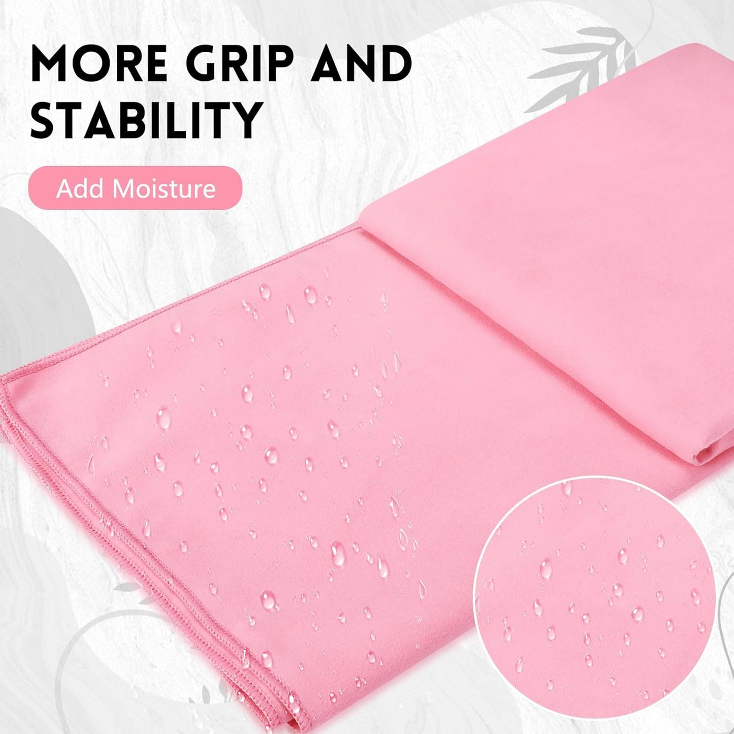 Breling 4 Pack 72" x 24" Hot Yoga Towel Non Slip Microfiber Mat Towel Sweat Absorbent Soft Pilates Mat Essentials for Hot Yoga Pilates Exercise(Light Grey)
