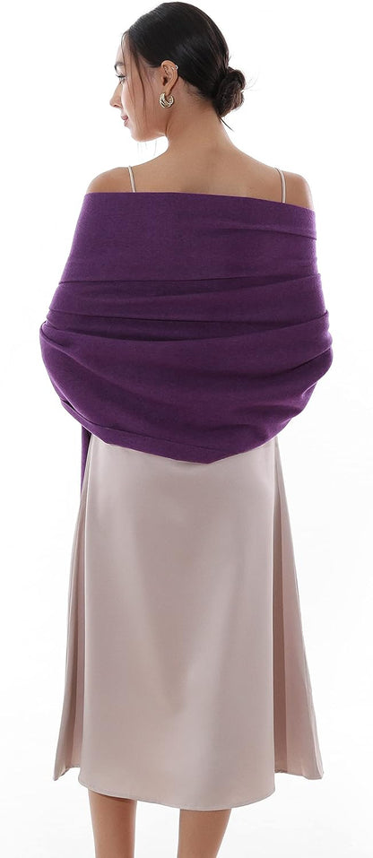RIIQIICHY Winter Scarfs for Women Pashmina Shawls Wraps for Evening Dresses Large Warm Soft Scarves