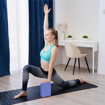 Yoga Blocks 2 Pack 3x6x9IN Foam Block Supportive Latex-Free with Rounded Edges, Non-Slip Exercise Blocks for Pilates, Meditation, Balance, Stretching and Deep Poses