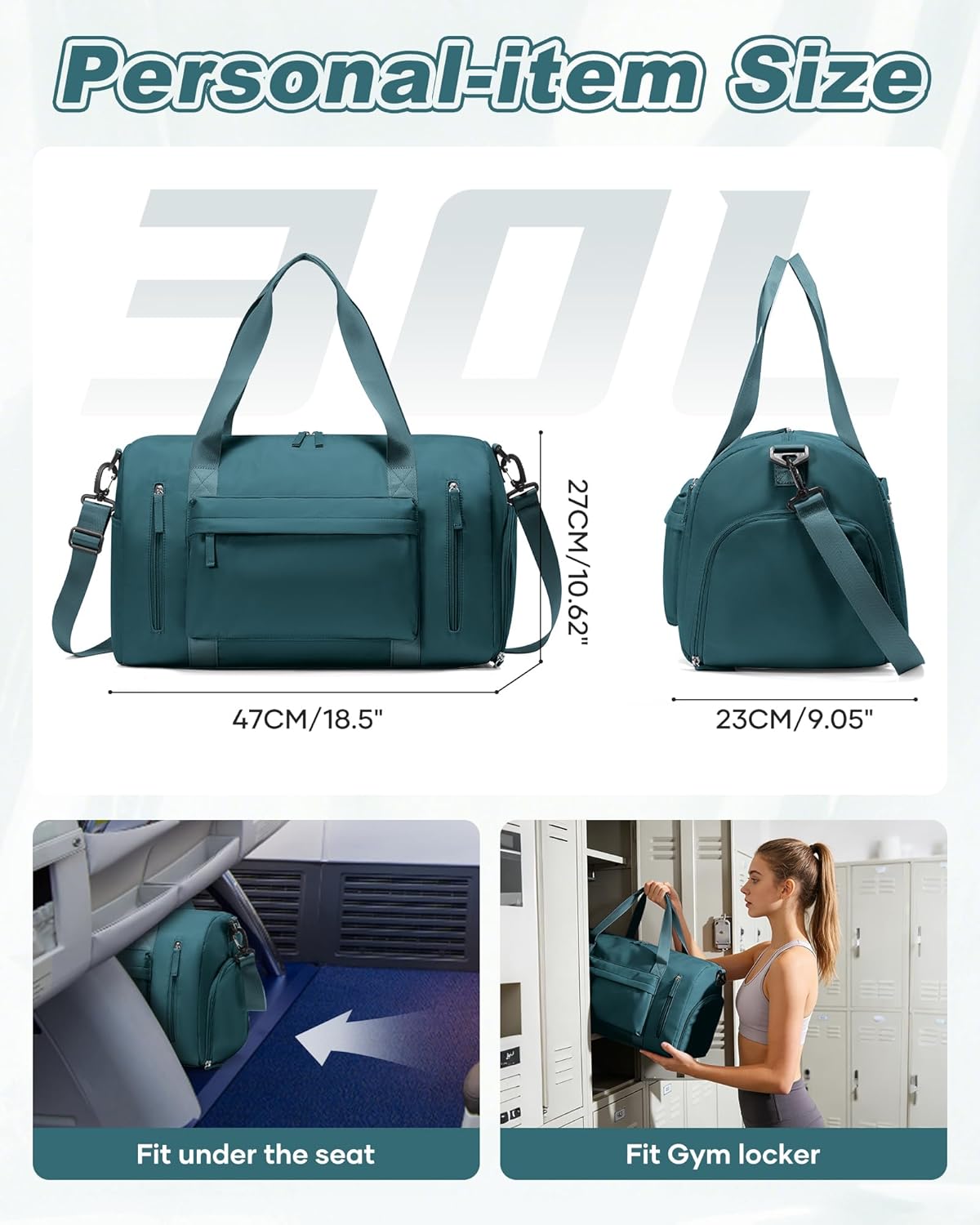 Gym Bag Womens Mens with Shoes Compartment and Wet Pocket Travel Duffel Bag for Women for Plane Sport Gym Tote Bags Swimming Yoga Waterproof Weekend Overnight Carry on Bag Hospital Holdalls - Colors C
