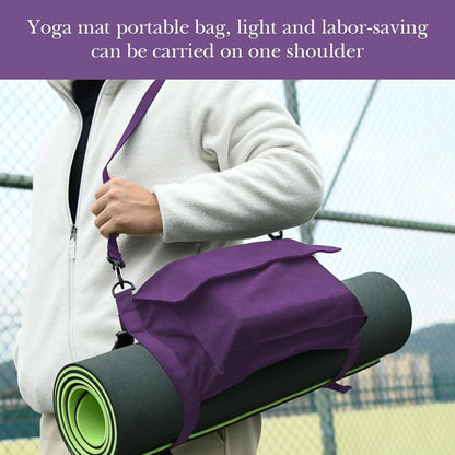 LUEXBOX Yoga Mat Bag with Liner Partition Storage Pockets, Oxford Cloth Yoga Pat Carrier with Large Zipper Pocket, Adjustable Shoulder Strap Yoga Rug Carrying Bag for Women