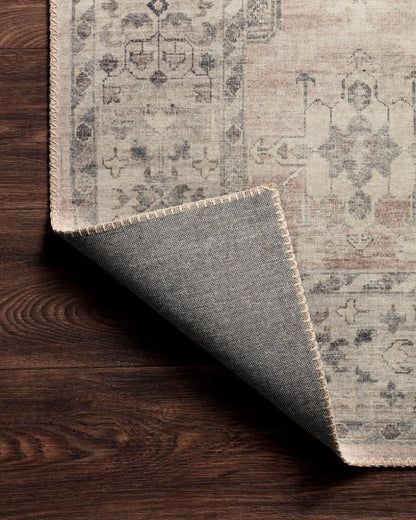 Loloi Hathaway Collection HTH-06 Blush/Multi 2'-6" x 7'-6", .25" Thick, Runner Rug, Soft, Durable, Printed, Modern, Low Pile, Non-Shedding, Easy Clean, Living Room Rug