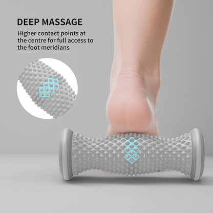 Foot Roller Massager for Plantar Fasciitis Relief, Portable Silent Deep Tissue Massager Tool for Arch and Heel Pain-Blue