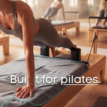 Pilates Towel Non Slip – Microfiber Yoga Mat Towel for Hot Pilates, Reformer & Floor Workouts, Sweat Absorbent, Quick Dry Gym & Workout Towel