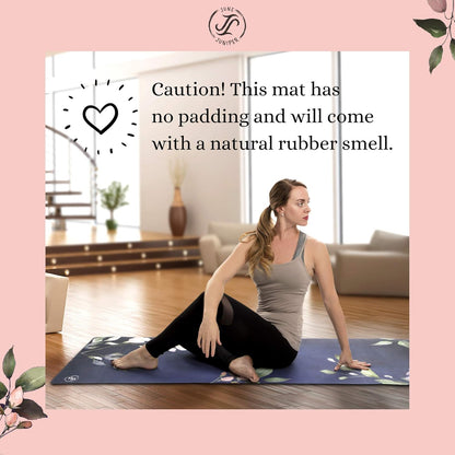 June & Juniper Travel Yoga Mat Foldable Lightweight - Thin Light Non-Slip Travel Yoga Mat Eco