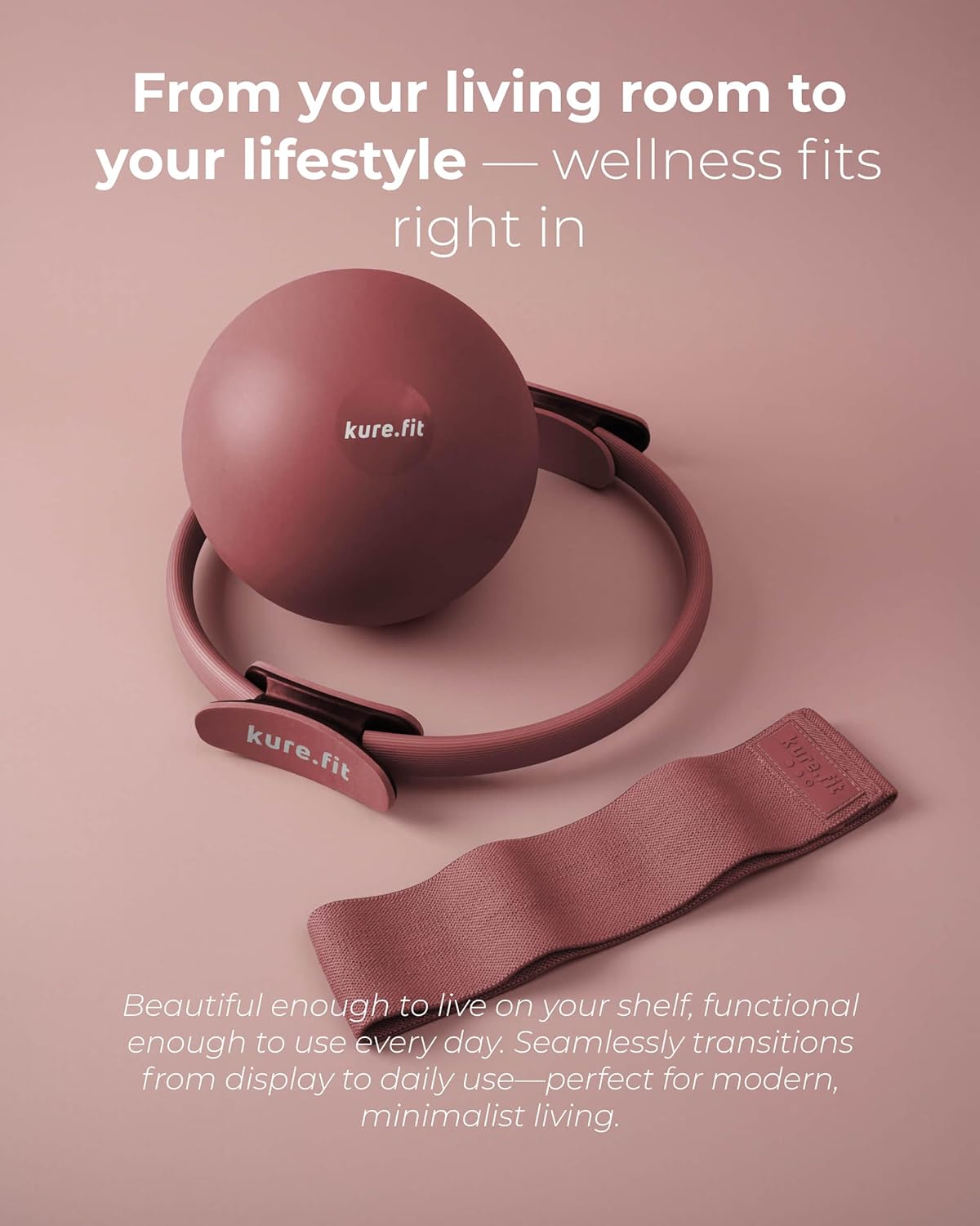 Pilates Kit for Women – Home Pilates Equipment Set with Ring, Ball & Resistance Bands | Pilates Starter Kit with Accessories in Gift Box