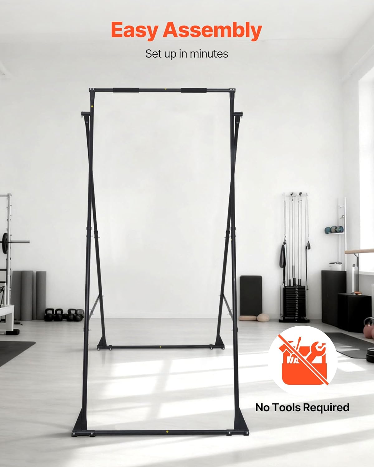 VEVOR Yoga Stand Frame, Max 441-551 lbs Load Swing Stand, Triangular Structure Aerial Rig, Aerial Silk Stands with Yoga Hammock, Standard & Height-Adjustable Version
