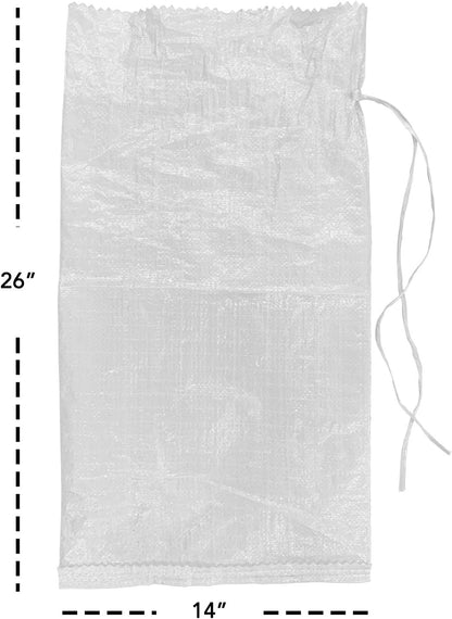 AK TRADING CO. 14" x 26" Poly Sandbags W/UV Protection & Built-in Ties - Flood Water Barrier - Tent Sandbags - Orange
