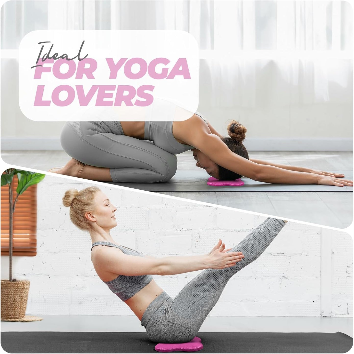 Yes4All Yoga Knee Pads Pair, Thick Yoga Kneeling Pad for Pilates Exercise, Cushion Gear for Knees & Elbow with 13/16" Thickness