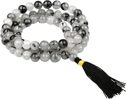 Amazing Gemstone 108 Beads Handmade Mala (Knotted, Rudraksha) - Colors B