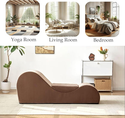 Yoga Chair, Yoga Chaise Lounge Chair Indoor, Yoga Chairs for Adults Exercise, Stretching, Relaxation, Ergonomic Design, Tantra Chair for Bedroom Living Room