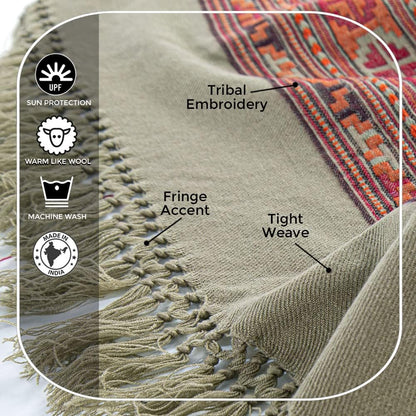 Meditation Shawl or Blanket, Exotic Shawl/Wrap, Oversize Scarf or Stole. Unisex