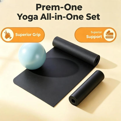 Grip Yoga Mat 5mm Non-Slip PU Natural Rubber Surface, Premium Fitness Mat for Hot Yoga, Pilates, for Women and Men