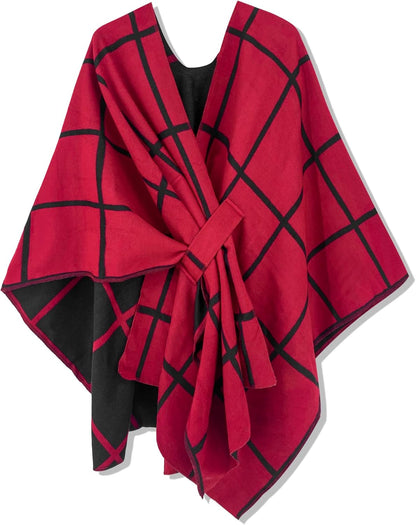 Moss Rose Women's Shawl Wrap Poncho Ruana Cape Open Front Cardigan Shawls for Spring Fall Winter