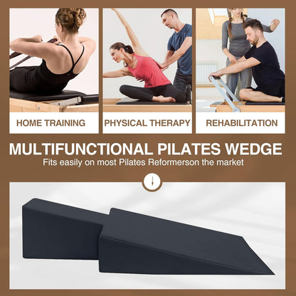 LeisureKing Large Upholstered Pilates Wedge for Pilates Reformer, Exercise Equipment for Pilates Reformer Machine, Workout Pad for Floor Exercises, Ideal for Home Pilates and Studio Use
