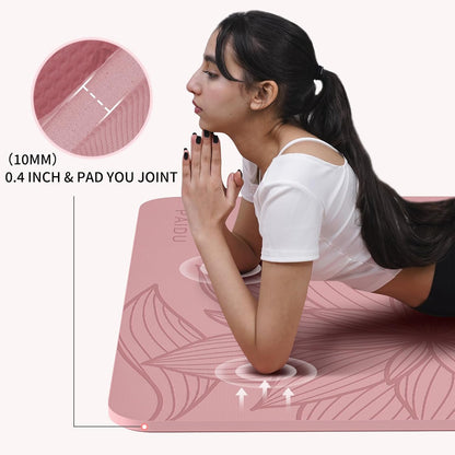 PAIDU Large Yoga Mat-72’x36’x0.4’ Extra Width ＆ Thick,Comfortable,Non-Slip Exercise Mat-Works Great on All Floor for Stretching,Yoga Studio,Gym or Home Workouts