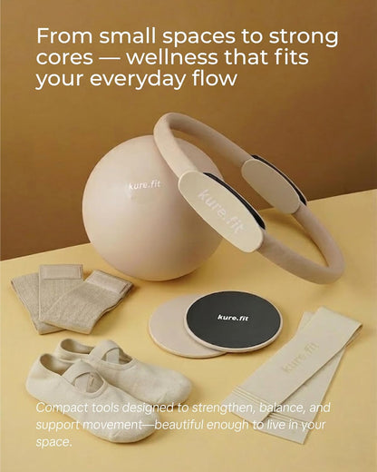 Pilates Kit for Women – Home Pilates Equipment Set with Ring, Ball & Resistance Bands | Pilates Starter Kit with Accessories in Gift Box