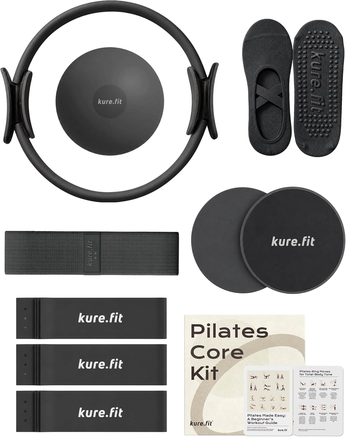 Pilates Kit for Women – Home Pilates Equipment Set with Ring, Ball & Resistance Bands | Pilates Starter Kit with Accessories in Gift Box