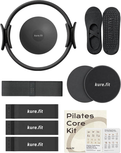 Pilates Kit for Women – Home Pilates Equipment Set with Ring, Ball & Resistance Bands | Pilates Starter Kit with Accessories in Gift Box