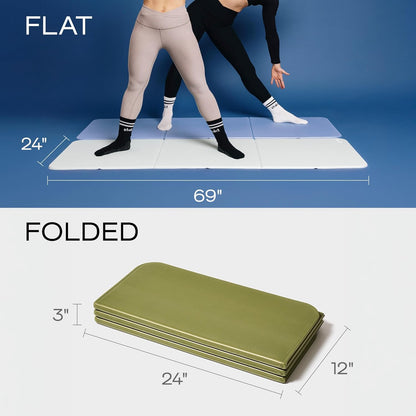 Stakt The Original Foldable Yoga Mat, Premium Foldable Exercise & Workout Mat with Non-Slip Surface, Lightweight Portable for Studio or Home Use, As Seen on Shark Tank